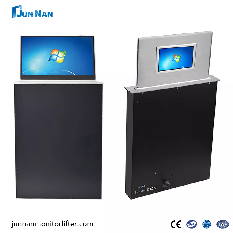 Bàn hội nghị Màn hình cảm ứng có động cơ Màn hình LCD Nâng với màn hình phía sau Màn hình LCD
