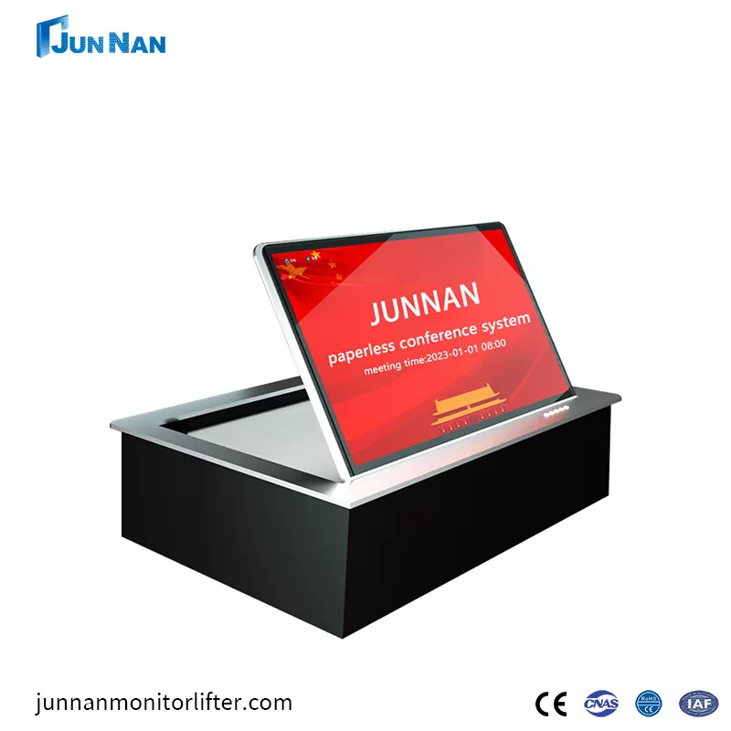 Màn hình lật máy tính để bàn 15,6 inch cuộn lên Hệ thống hội nghị màn hình