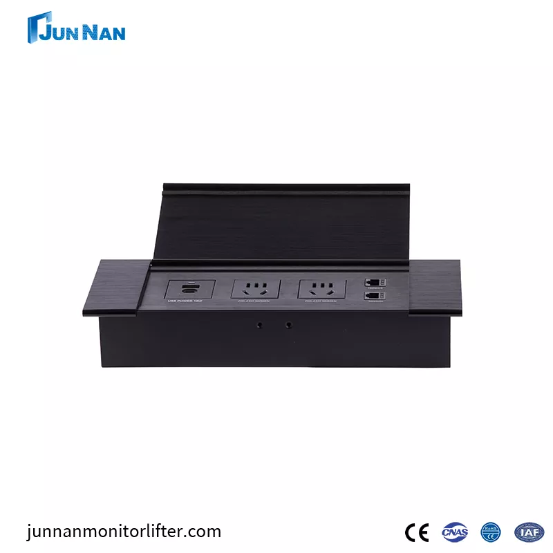 Ổ cắm điện nâng bật lên Máy tính để bàn Ổ cắm USB không dây Ổ cắm điện đa năng
