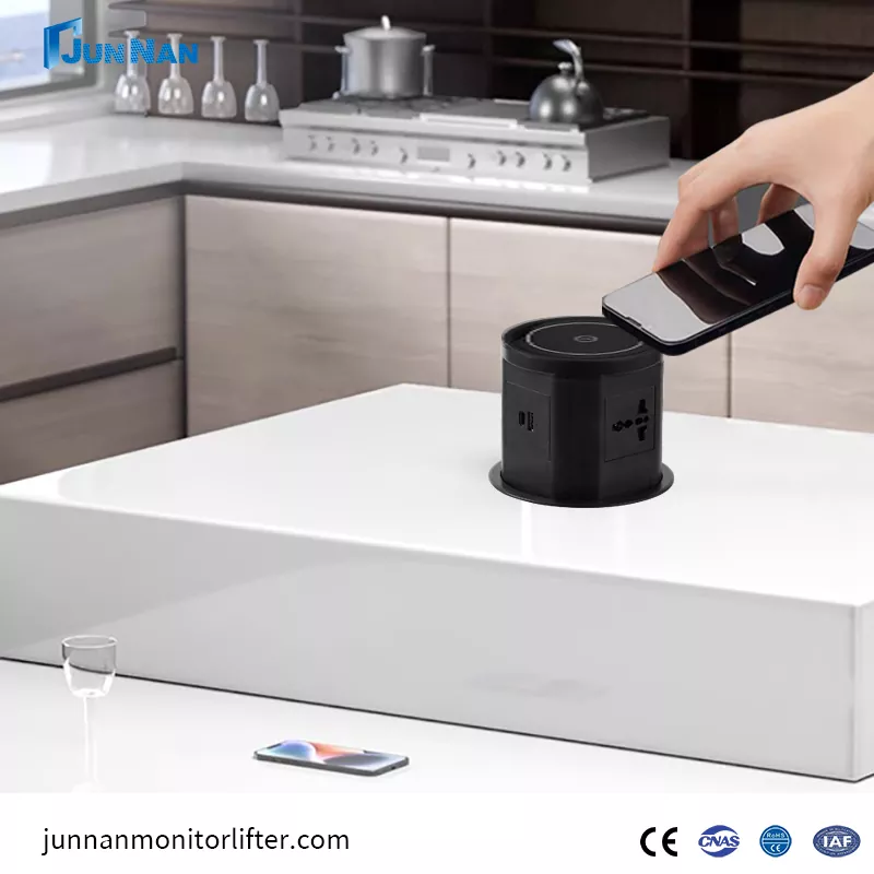 HIDDEN CEMENT Office Taber Power Outlet Bảng hội nghị lật ổ cắm với cổng USB