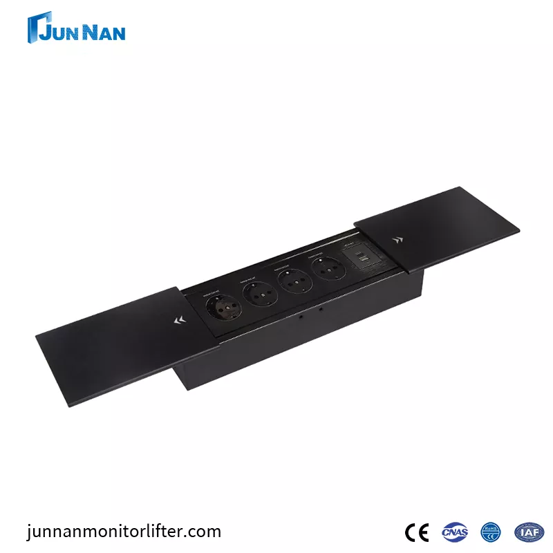 Bàn làm việc nhà bếp có động cơ thông minh Ổ cắm điện trên bàn bật lên