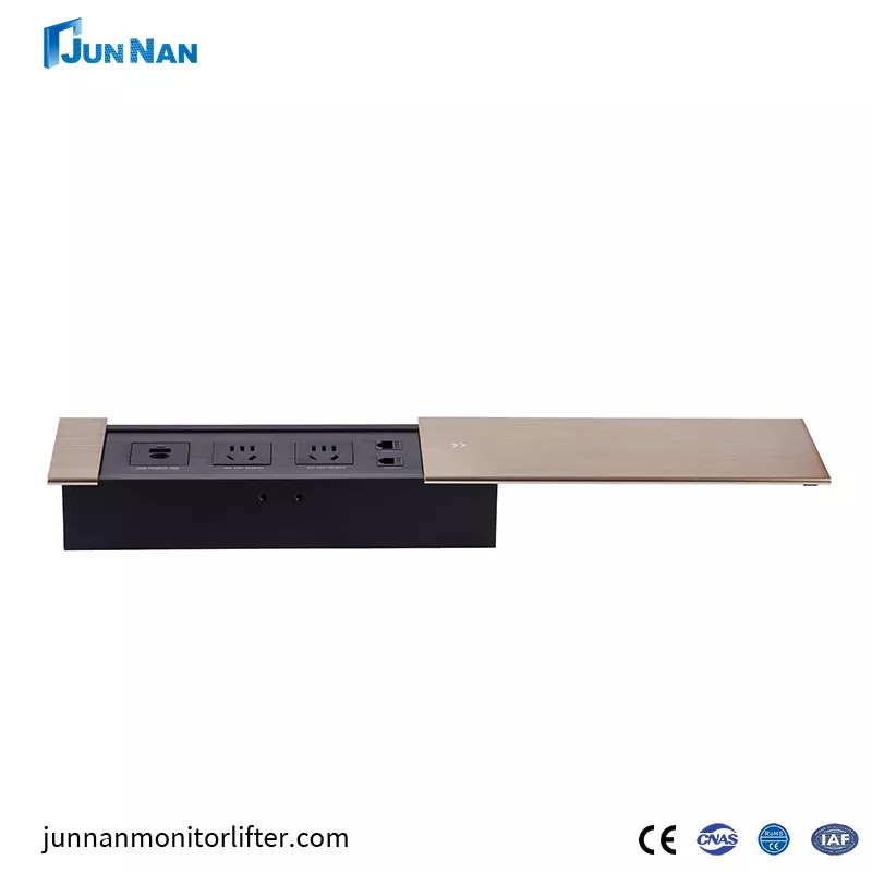 Bảng trên đầu được gắn nguồn điện EU bật lên ổ cắm đồ nội thất với USB kép